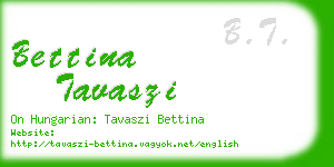 bettina tavaszi business card